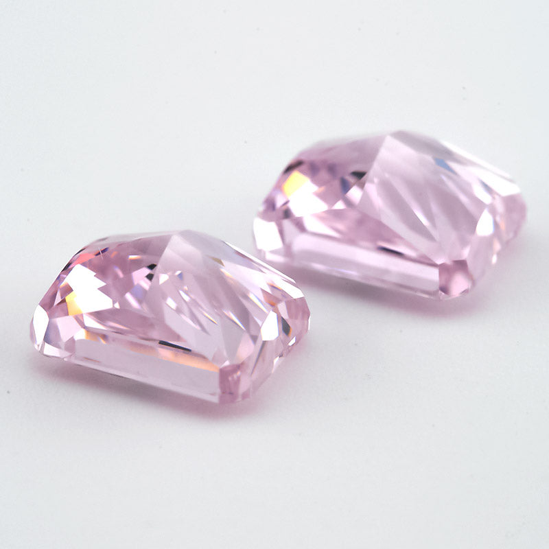 Size 6x8mm~8x10mm 03#Light Pink Octangle Radiant Crushed Ice Cut Cubic Zirconia Stone 5A Loose CZ Synthetic Gemstone for Jewelry Making