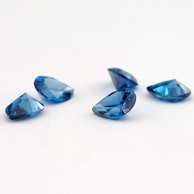 Size 3x5~10x12mm 5A Pear Cut Blue CZ Stone Loose Cubic Zirconia Synthetic Gemstone for Jewelry