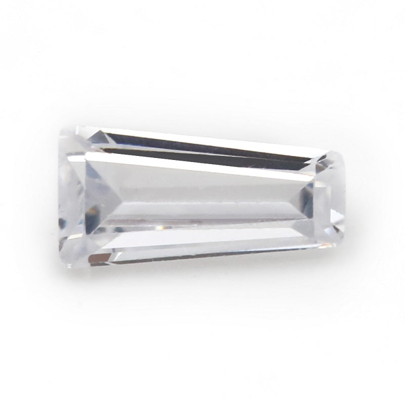 100pcs 2x1.5x1~6x3x2mm 5A Tapered Baguette White CZ Stone Loose Cubic Zirconia Synthetic Gemstone for Jewelry