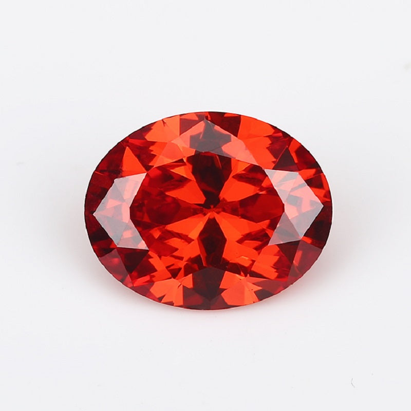 Size 2x3~13x18mm 5A Oval Cut Orange CZ Stone Loose Cubic Zirconia Synthetic Gemstone for Jewelry