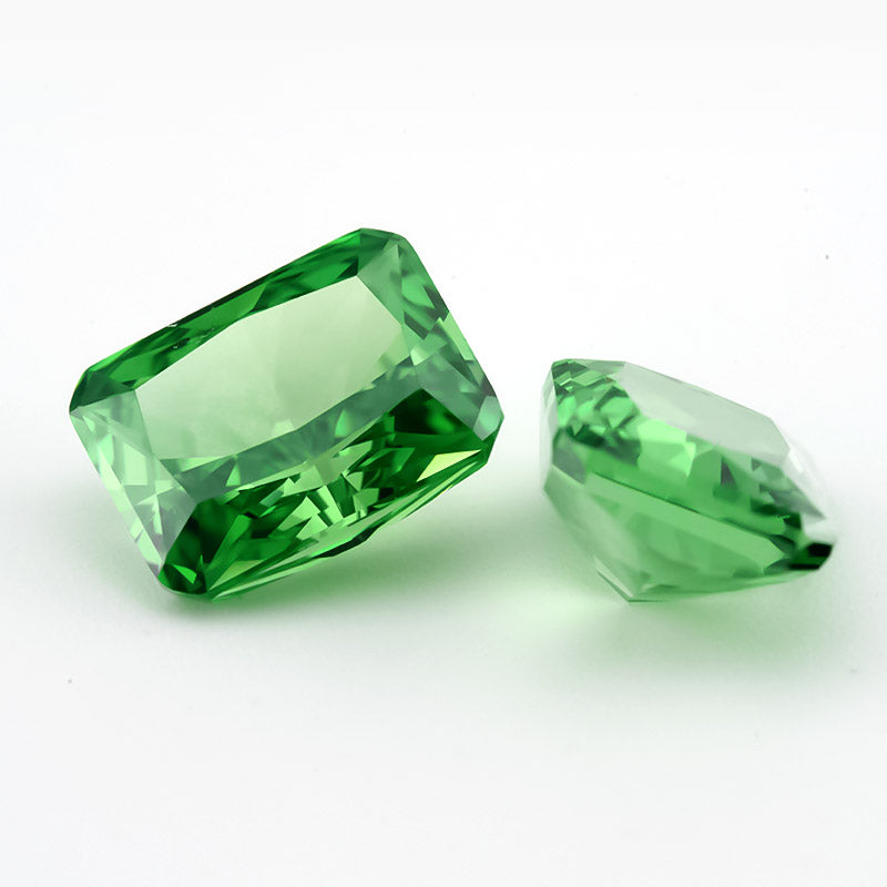 Size 4x6mm~7x9mm 11#Green Octangle Radiant Crushed Ice Cut Cubic Zirconia Stone 5A Loose CZ Synthetic Gemstone for Jewelry Making