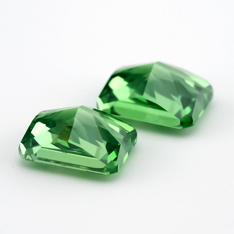 Size 4x6mm~7x9mm 11#Green Octangle Radiant Crushed Ice Cut Cubic Zirconia Stone 5A Loose CZ Synthetic Gemstone for Jewelry Making