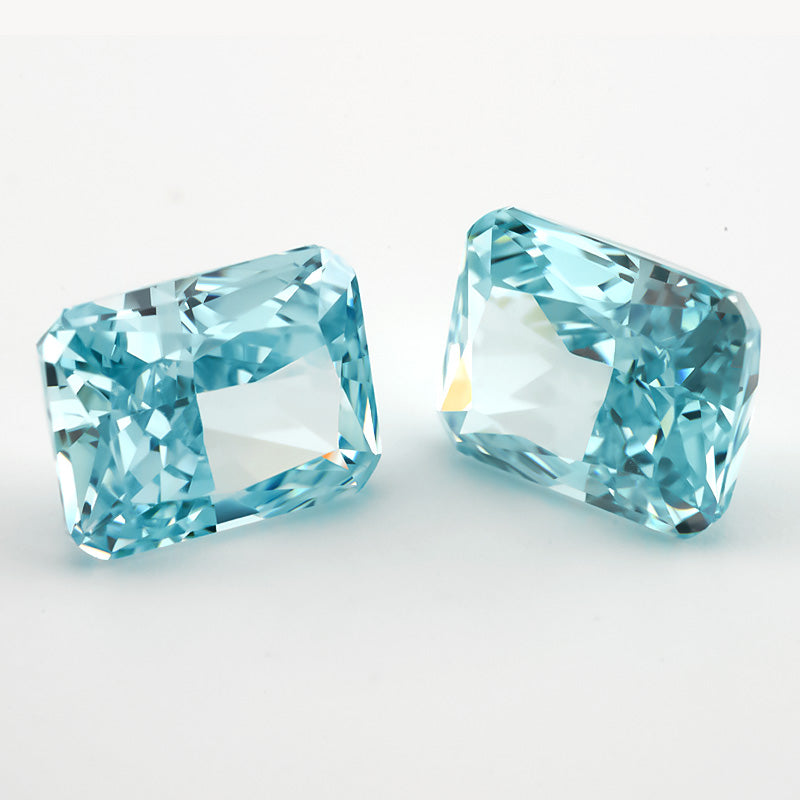 Size 6x8mm~7x9mm 16#Paraiba Blue Octangle Radiant Crushed Ice Cut Cubic Zirconia Stone 5A Loose CZ Synthetic Gemstone for Jewelry Making