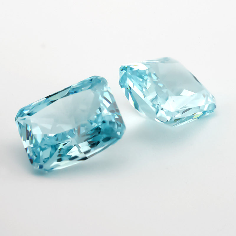 Size 6x8mm~7x9mm 16#Paraiba Blue Octangle Radiant Crushed Ice Cut Cubic Zirconia Stone 5A Loose CZ Synthetic Gemstone for Jewelry Making