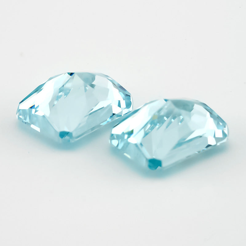 Size 6x8mm~7x9mm 16#Paraiba Blue Octangle Radiant Crushed Ice Cut Cubic Zirconia Stone 5A Loose CZ Synthetic Gemstone for Jewelry Making