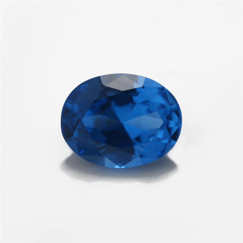 Size 3x5~10x12mm Oval Cut 109# Color Blue Stone Loose Spinel Synthetic Gemstone for Jewelry