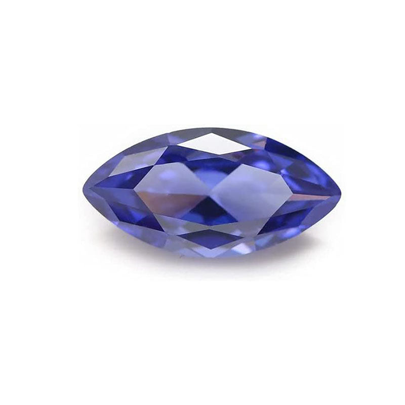 Size 2x4~8x16mm 5A Marquise Cut Tanzanite Color CZ Stone Loose Cubic Zirconia Synthetic Gemstone for Jewelry