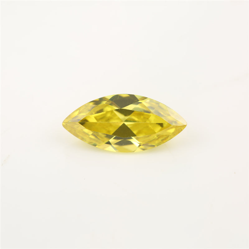 Size 1.5x3~10x20mm 5A Marquise Cut Golden Yellow CZ Stone Loose Cubic Zirconia Synthetic Gemstone for Jewelry