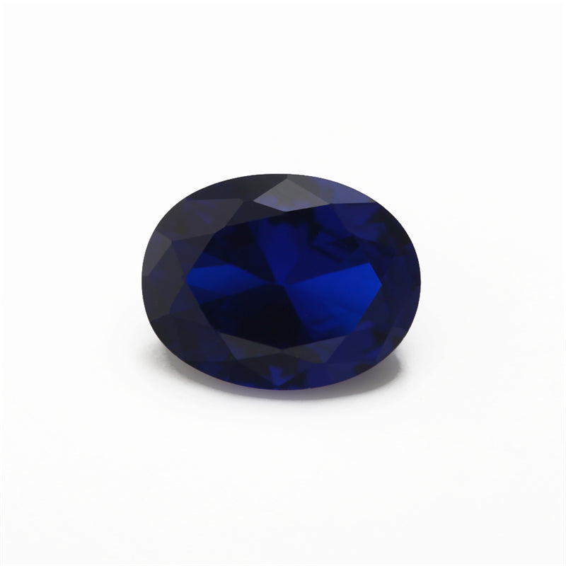 Size 3x5~10x12mm Oval Cut 112# Color Blue Stone Loose Spinel Synthetic Gemstone for Jewelry