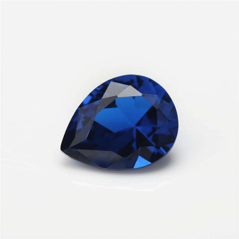 Size 3x5~10x12mm Pear Cut 113# Color Blue Stone Loose Spinel Synthetic Gemstone for Jewelry