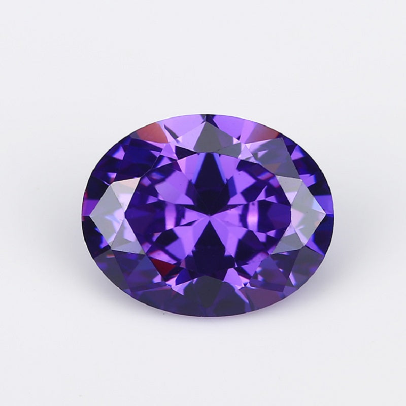 Size 2x3~13x18mm 5A Oval Cut Violet Color CZ Stone Loose Cubic Zirconia Synthetic Gemstone for Jewelry