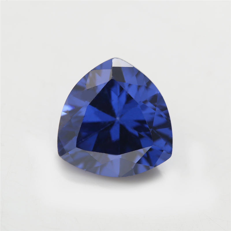 Size 3x3-10x10mm 5A Trillion Cut Tanzanite Color CZ Stone Loose Cubic Zirconia Synthetic Gemstone for Jewelry