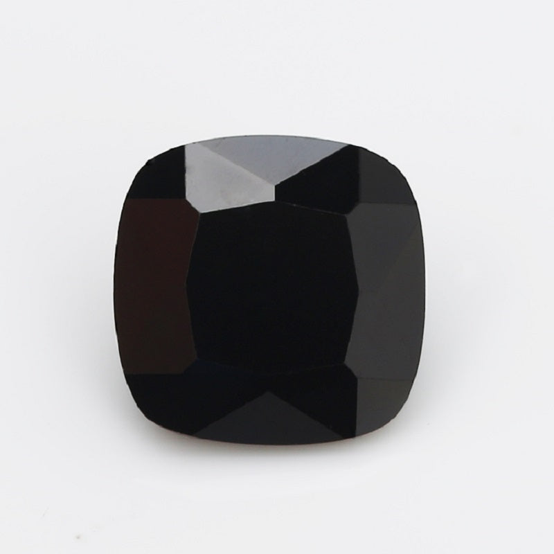 50pcs 4x4-10x10mm 5A Cushion Cut Black CZ Stone Loose Cubic Zirconia Synthetic Gemstone for Jewelry