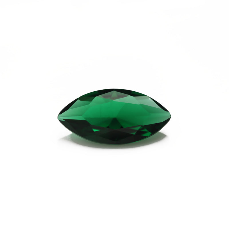 Size 3x6~8x16mm Marquise Cut Green Glass Stone Loose Synthetic Gemstone for Jewelry