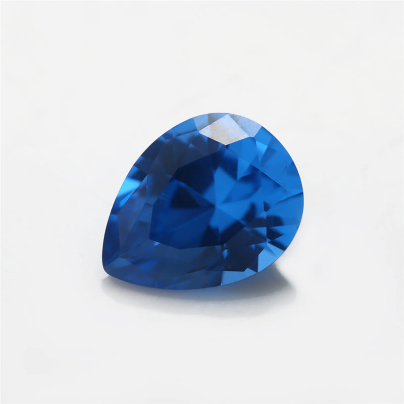 Size 3x5~10x12mm Pear Cut 109# Color Blue Stone Loose Spinel Synthetic Gemstone for Jewelry