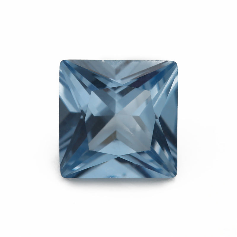 Size 3x3~10x10mm Square Princess Cut 106# Color Blue Stone Loose Spinel Synthetic Gemstone for Jewelry