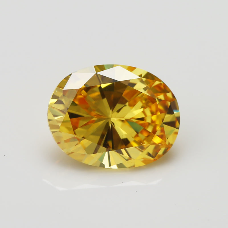 Size 2x3~13x18mm 5A Oval Cut Golden Yellow CZ Stone Loose Cubic Zirconia Synthetic Gemstone for Jewelry