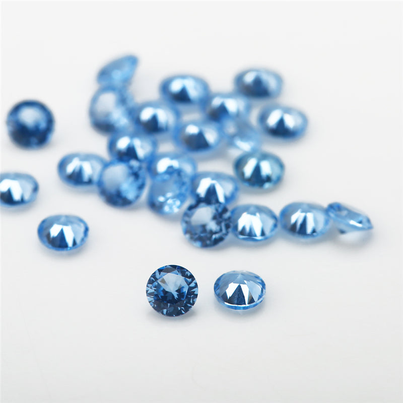Size 1.0~3.0mm Round Cut 109# Color Blue Stone Loose Spinel Synthetic Gemstone for Jewelry