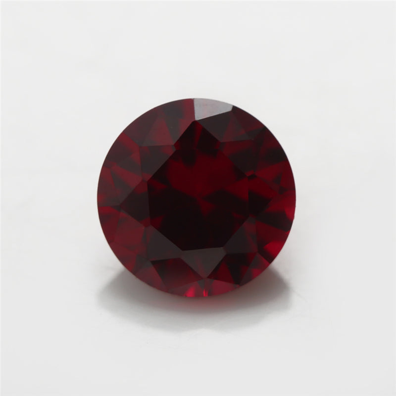Size 3.5~10.0mm Round Cut 8# Red Stone Loose Corundum Synthetic Gemstone for Jewelry