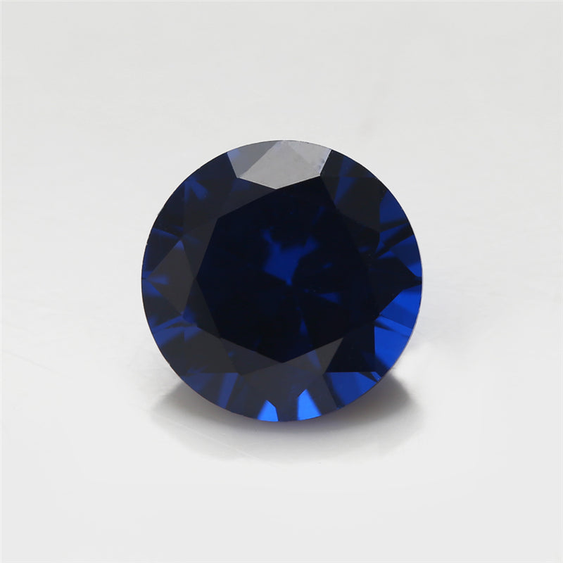 Size 3.5~10.0mm Round Cut 114# Color Blue Stone Loose Spinel Synthetic Gemstone for Jewelry