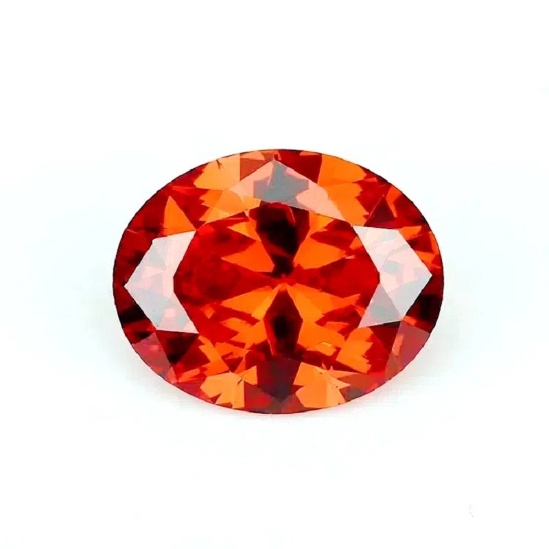 Size 2x3~13x18mm 5A Oval Cut Orange CZ Stone Loose Cubic Zirconia Synthetic Gemstone for Jewelry