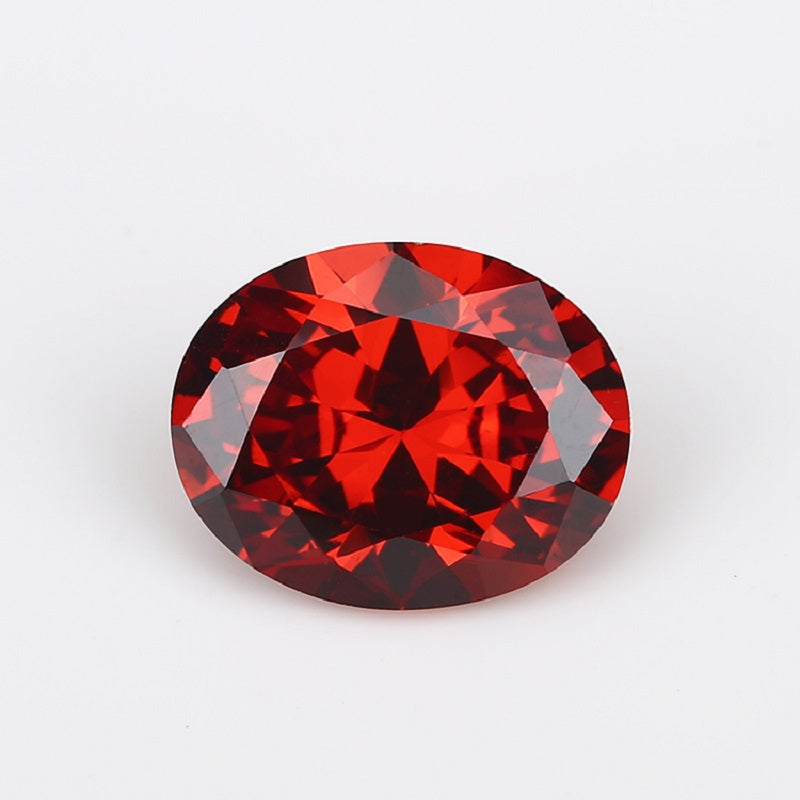 Size 2x3~13x18mm 5A Oval Cut Garnet Color CZ Stone Loose Cubic Zirconia Synthetic Gemstone for Jewelry