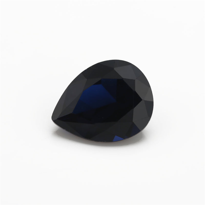 Size 3x5~10x12mm Pear Cut 114# Color Blue Stone Loose Spinel Synthetic Gemstone for Jewelry