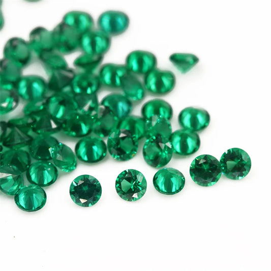 Size 1.0mm~3.0mm Round Cut Green Loose Nano Gems Stone Synthetic Gemstone for Jewelry