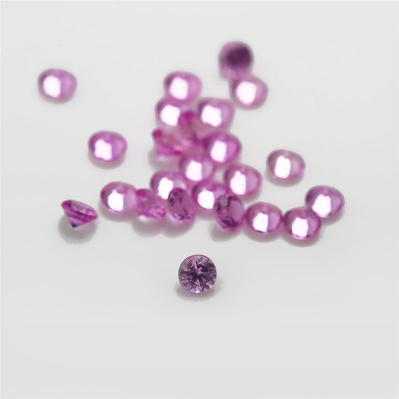 Size 1.0~3.0mm Round Cut 1.25# Red Stone Loose Corundum Synthetic Gemstone for Jewelry