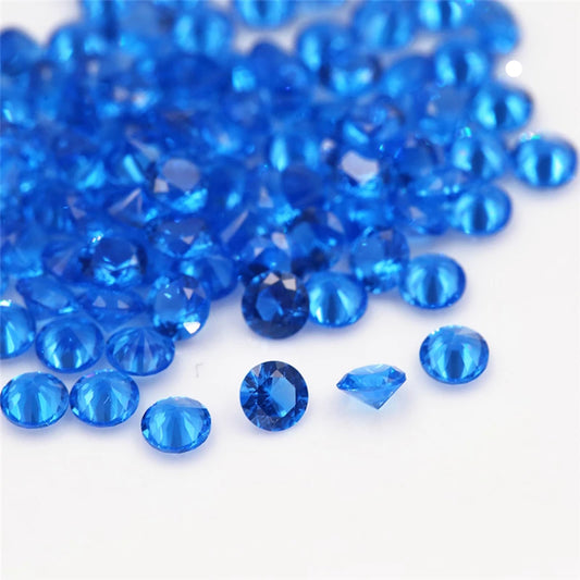 Size 1.0mm~3.0mm Round Cut Sea Blue Loose Nano Gems Stone Synthetic Gemstone for Jewelry