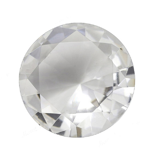 Size 4.0~10.0mm Round Cut White Glass Stone Loose Synthetic Gemstone for Jewelry