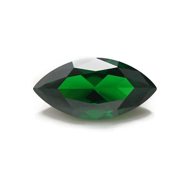 Size 2x4~8x16mm 5A Marquise Cut Green CZ Stone Loose Cubic Zirconia Synthetic Gemstone for Jewelry