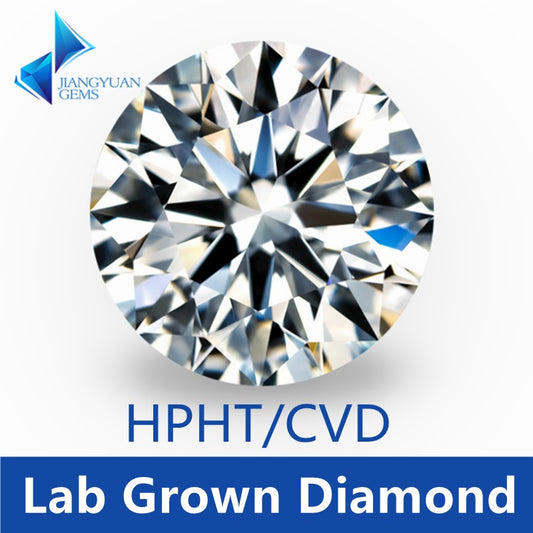 0.1ct 0.2ct 0.3ct 0.4ct 0.5ct 0.75ct 1ct 1.5ct 2ct Round Cut Loose Lab Grown Diamond HPHT DEF VS (without IGI certificate)