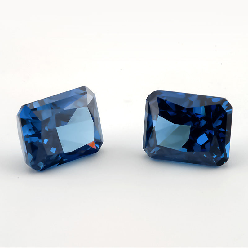 Size 7x9mm~8x10mm 22#Royal Blue Octangle Radiant Crushed Ice Cut Cubic Zirconia Stone 5A Loose CZ Synthetic Gemstone for Jewelry Making