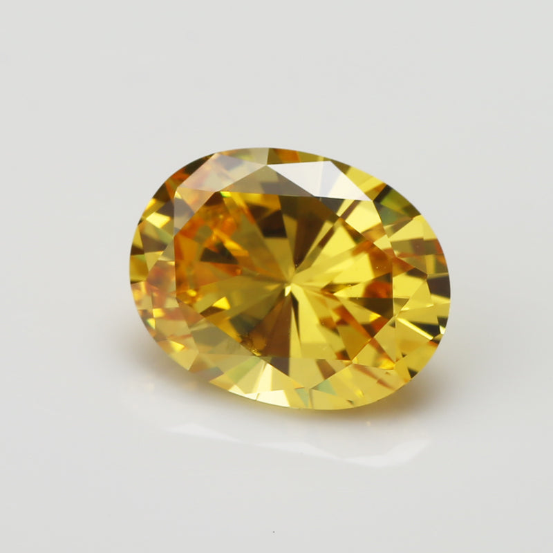 Size 2x3~13x18mm 5A Oval Cut Golden Yellow CZ Stone Loose Cubic Zirconia Synthetic Gemstone for Jewelry