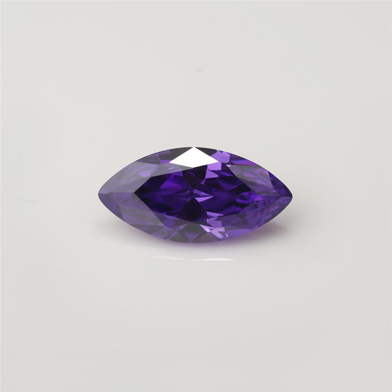 Size 1.5x3~10x20mm 5A Marquise Cut Violet CZ Stone Loose Cubic Zirconia Synthetic Gemstone for Jewelry