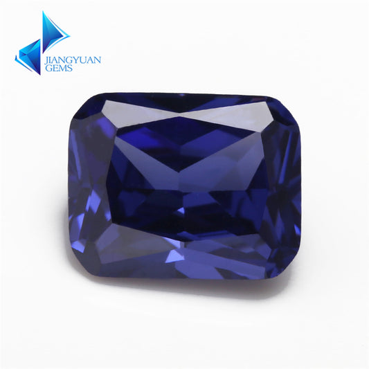 Size 4x6-10x12mm 5A Octangle Cut Tanzanite Color CZ Stone Loose Cubic Zirconia Synthetic Gemstone for Jewelry Making