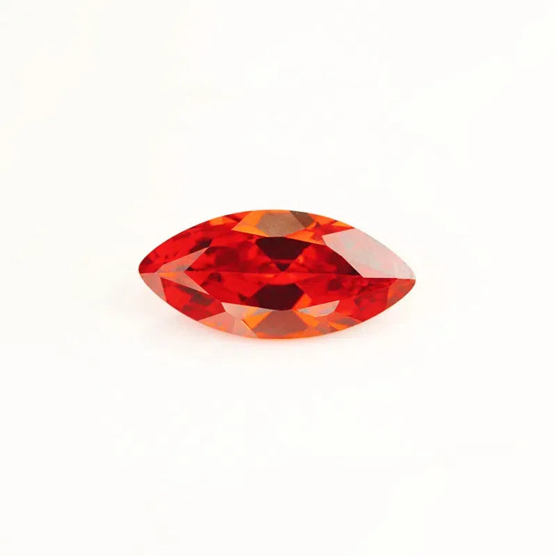 Size 1.5x3~10x20mm 5A Marquise Cut Orange CZ Stone Loose Cubic Zirconia Synthetic Gemstone for Jewelry