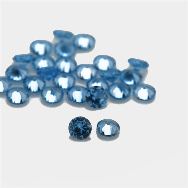 Size 1.0~3.0mm Round Cut 120# Color Blue Stone Loose Spinel Synthetic Gemstone for Jewelry