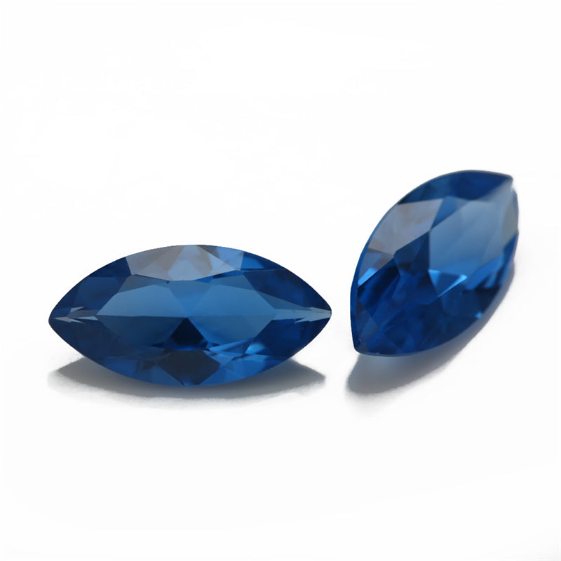 Size 3x6~8x16mm Marquise Cut 109# Color Blue Stone Loose Spinel Synthetic Gemstone for Jewelry