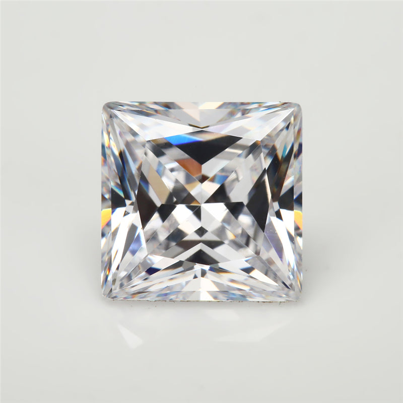 Size 1.5x1.5-12x12mm 5A Square Princess Cut White CZ Stone Loose Cubic Zirconia Synthetic Gemstone for Jewelry Making