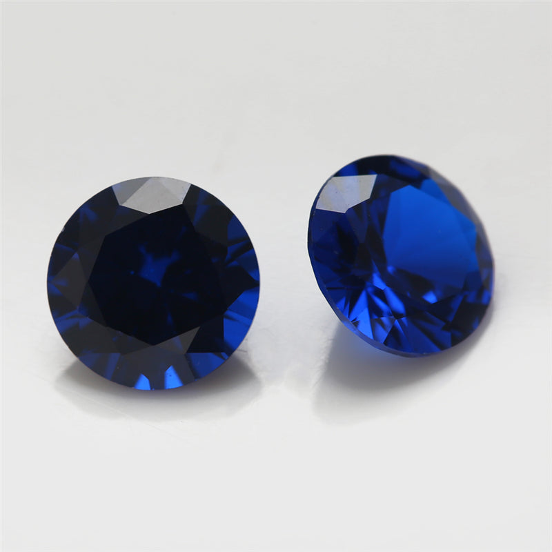 Size 3.5~10.0mm Round Cut 114# Color Blue Stone Loose Spinel Synthetic Gemstone for Jewelry
