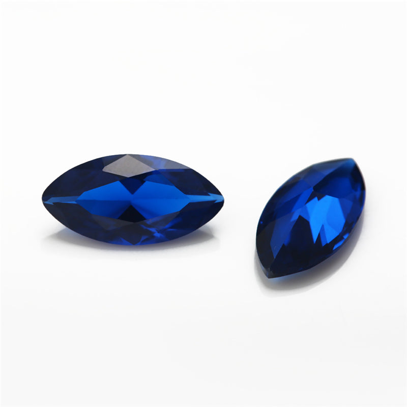 Size 3x6~8x16mm Marquise Cut 113# Color Blue Stone Loose Spinel Synthetic Gemstone for Jewelry