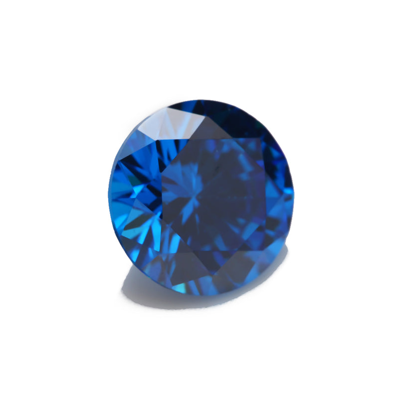 Size 1.0-10.0mm 5A Round Cut Blue CZ Stone Loose Cubic Zirconia Synthetic Gemstone for Jewelry