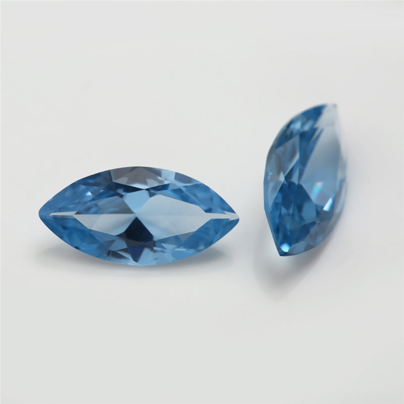 Size 3x6~8x16mm Marquise Cut 106# Color Blue Stone Loose Spinel Synthetic Gemstone for Jewelry