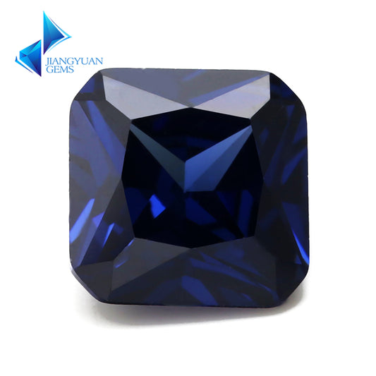 Size 3x3-10x10mm 5A Square Octangle Cut Tanzanite Color CZ Stone Loose Cubic Zirconia Synthetic Gemstone for Jewelry