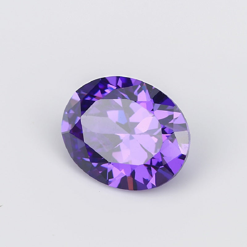 Size 2x3~13x18mm 5A Oval Cut Violet Color CZ Stone Loose Cubic Zirconia Synthetic Gemstone for Jewelry