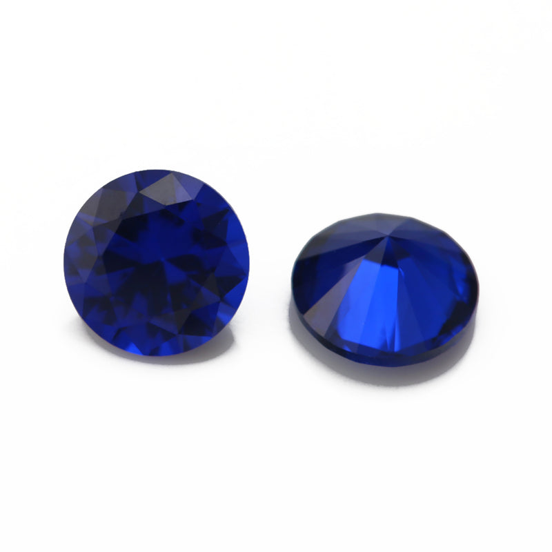 Size 3.5~10.0mm Round Cut 112# Color Blue Stone Loose Spinel Synthetic Gemstone for Jewelry