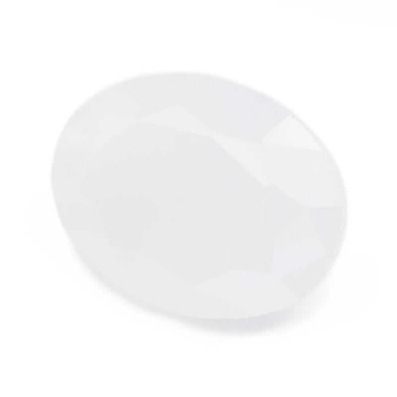 Size 3x5~10x12mm Oval Cut AQ18 White Glass Stone Loose Synthetic Gemstone for Jewelry