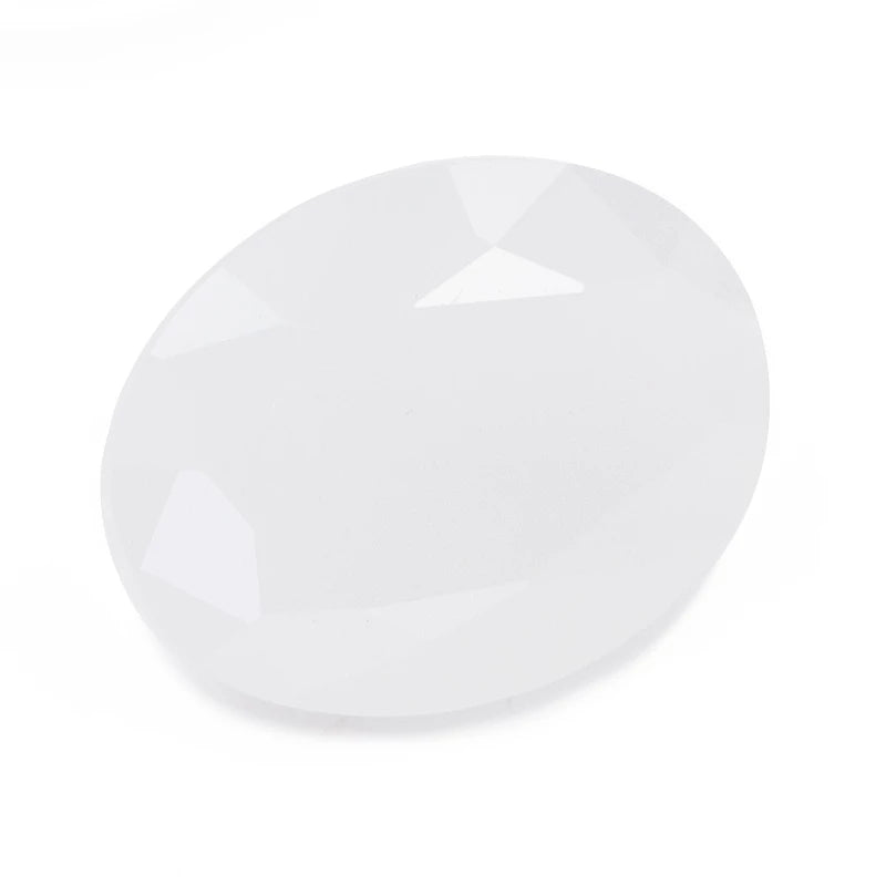 Size 3x5~10x12mm Oval Cut AQ18 White Glass Stone Loose Synthetic Gemstone for Jewelry